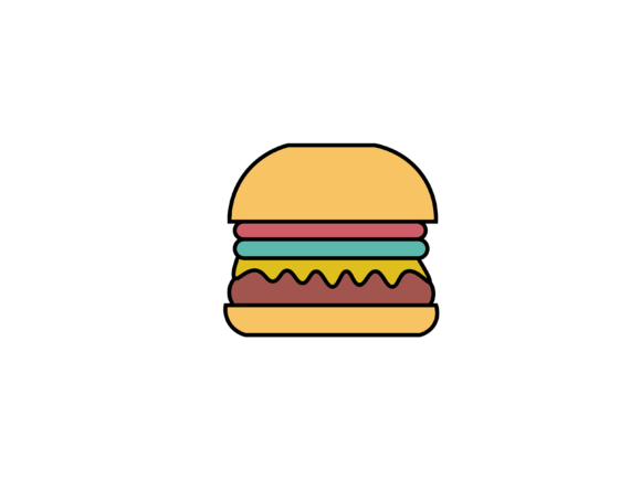 Food Burger Illustrations: Playful Design for Every Project