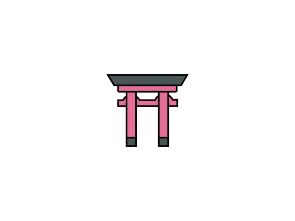 Japan the Torii Illustrations: A Cultural Design Asset