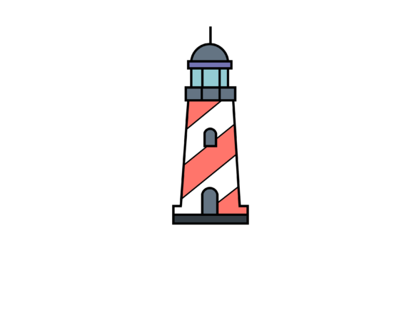 Ocean Lighthouse Illustrations: A Versatile Design Asset